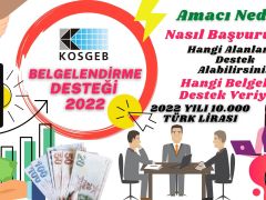 KOSGEB Belgelendirme Desteği! Başvuru Şartları! Ne Kadar?