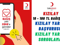 Kızılay Yardım SMS 2868 Destek Ol! Kızılay Yardım Başvurusu!